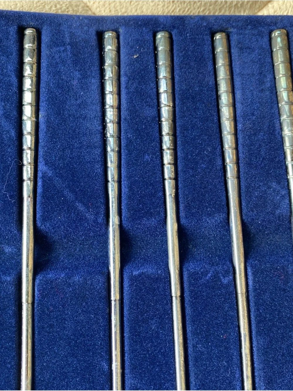 Silverplated Golf Stir Cocktail Sticks Set of 6 VTG International Silver Co.